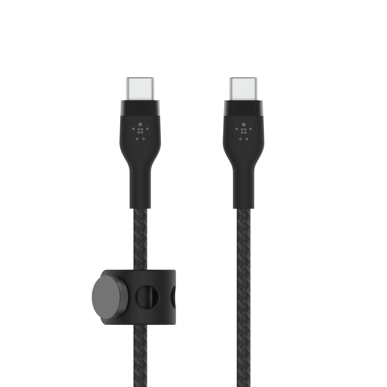 Câble Belkin BoostCharge Pro Flex USB-C vers USB-C (2 m, noir)