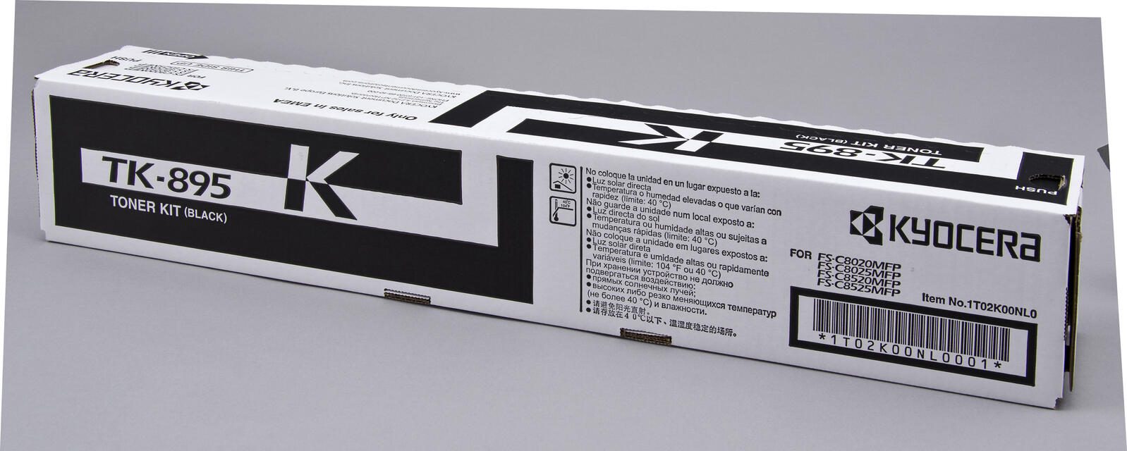 Cartouche de toner Kyocera Original TK-895K noir 12 000 pages (1T02K00NL0) pour FS-C8020MFP, C8025MFP, C8520MFP, C8525MFP