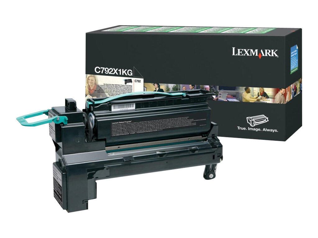 Cartouche de toner noir Lexmark Original 20 000 pages (C792X1KG) pour C792e/de/dte/dhe