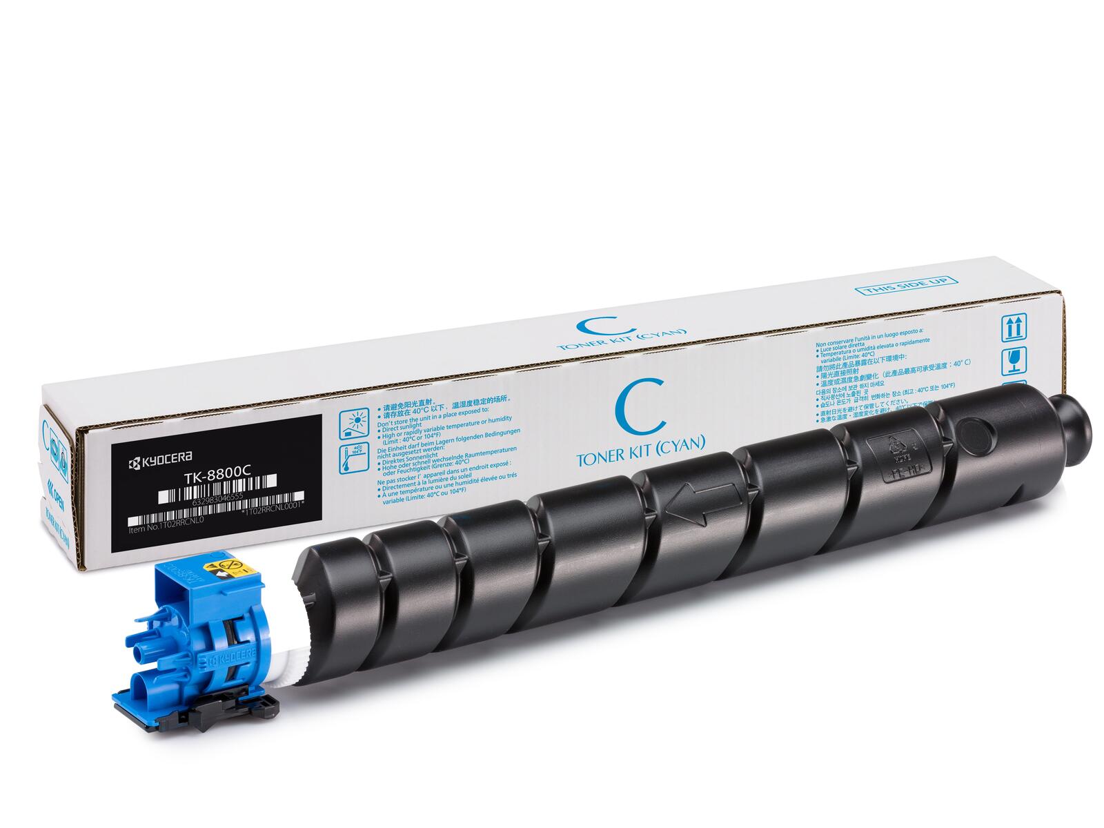 Cartouche de toner cyan Kyocera Original TK-8800C jusqu’à 20 000 pages (1T02RRCNL0) pour ECOSYS P8060cdn