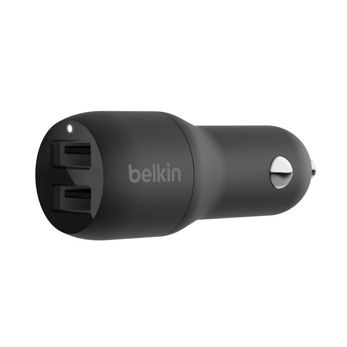 Chargeur allume-cigare Belkin BoostCharge 24 W 2x USB-A, noir
