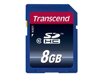 Transcend TS8GSDHC10 Carte mémoire SDHC 8 Go, NAND, Noir