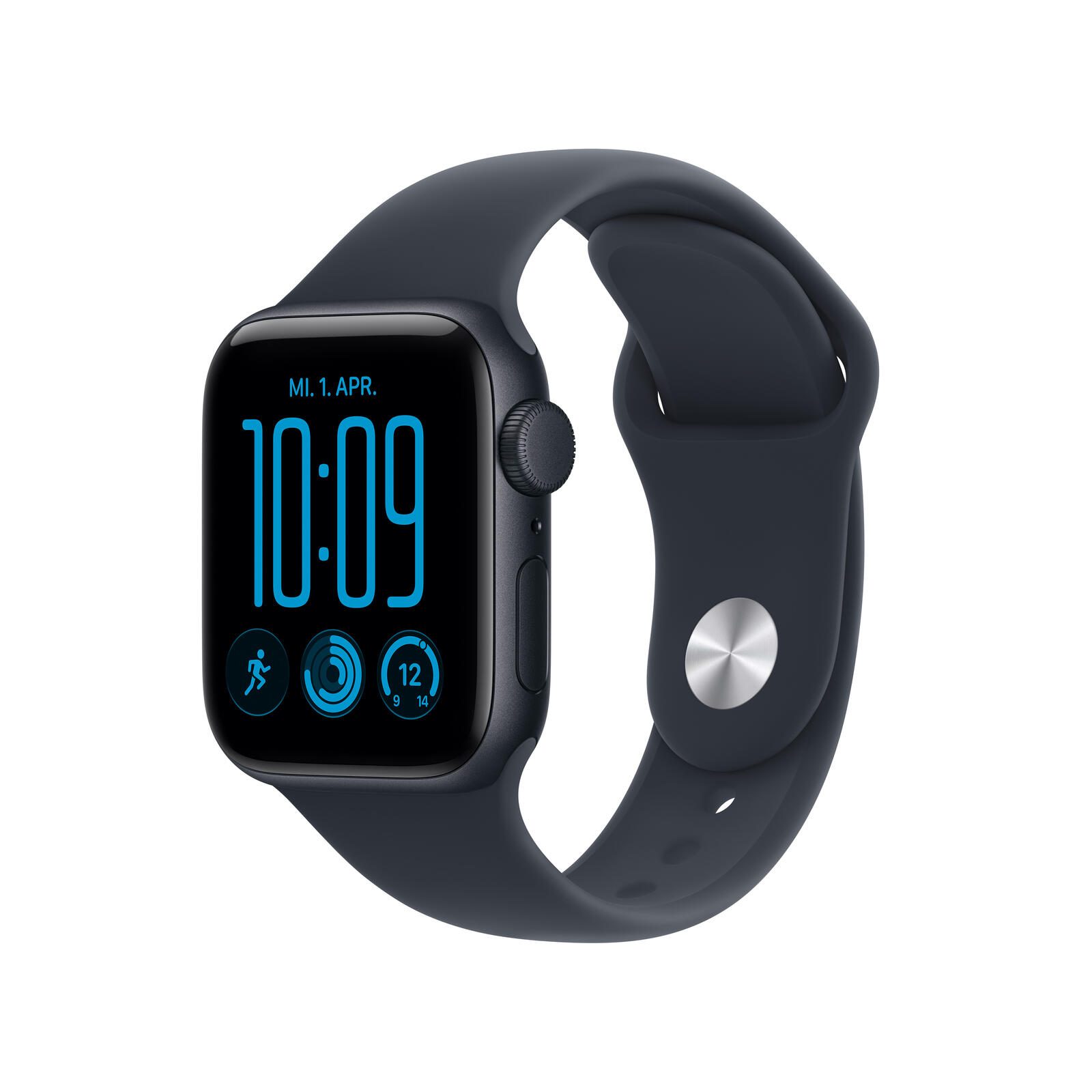 Apple Watch SE 3 Aluminium (GPS) 40 mm Minuit Bracelet Sport Bleu marine S/M