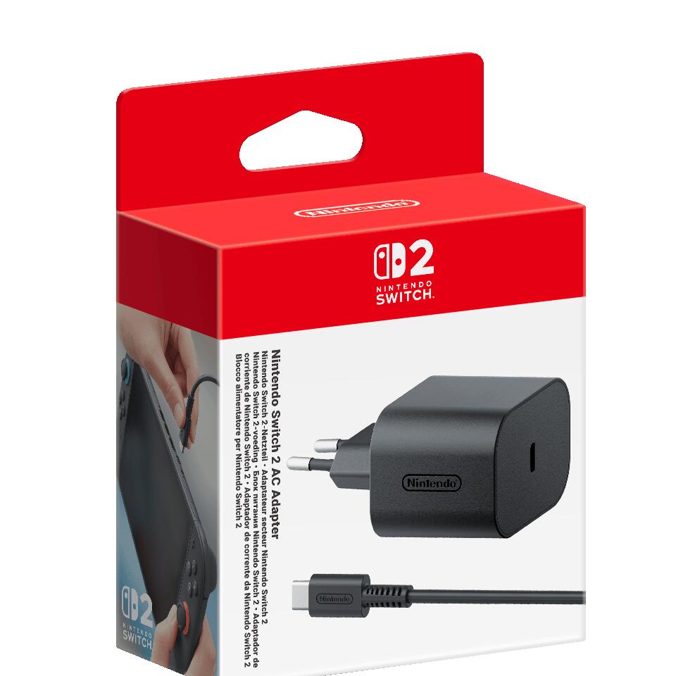 Nintendo® Switch 2 - Chargeur secteur noir, câble 1,5 m, USB-C