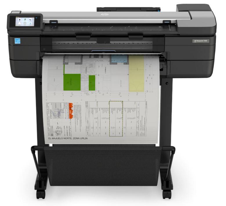 Traceur multifonction HP DesignJet T830 grand format A1, 3 en 1, 24 pouces (60,96 cm), imprimante, scanner, photocopieur, LAN