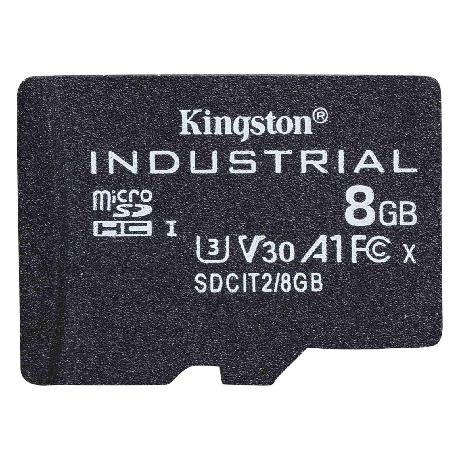Carte microSD industrielle Kingston 8 Go MicroSDHC, UHS-I, Classe 3 (U3), A1, noir