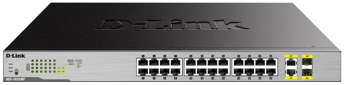 Switch D-Link DGS-1026MP, 26 ports Layer2 PoE+ non géré Gigabit