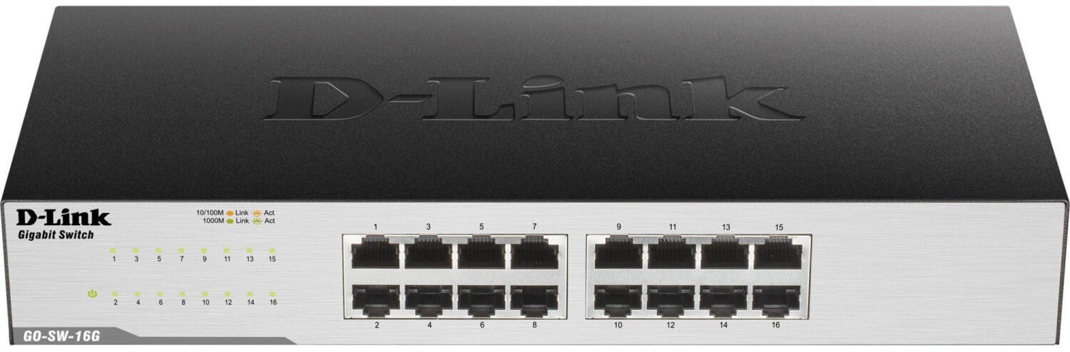 D-Link GO-SW-16G/E, commutateur Gigabit non géré 16 ports - Desktop