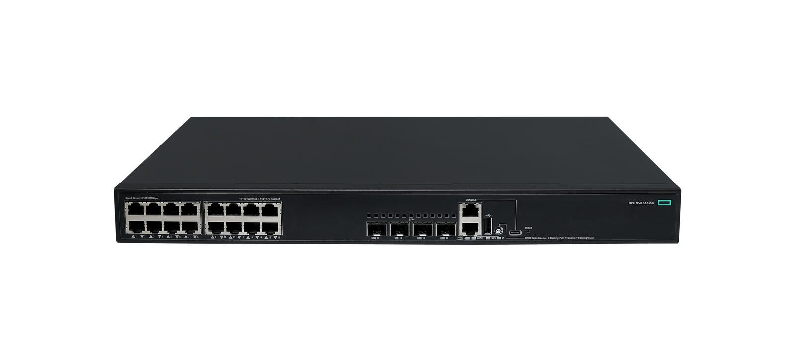 HPE Networking CW 2150 16 ports 10 M/100 M/1 G PoE+ 4 ports SFP+ 1 G/10 G 248 W (S6X55A)