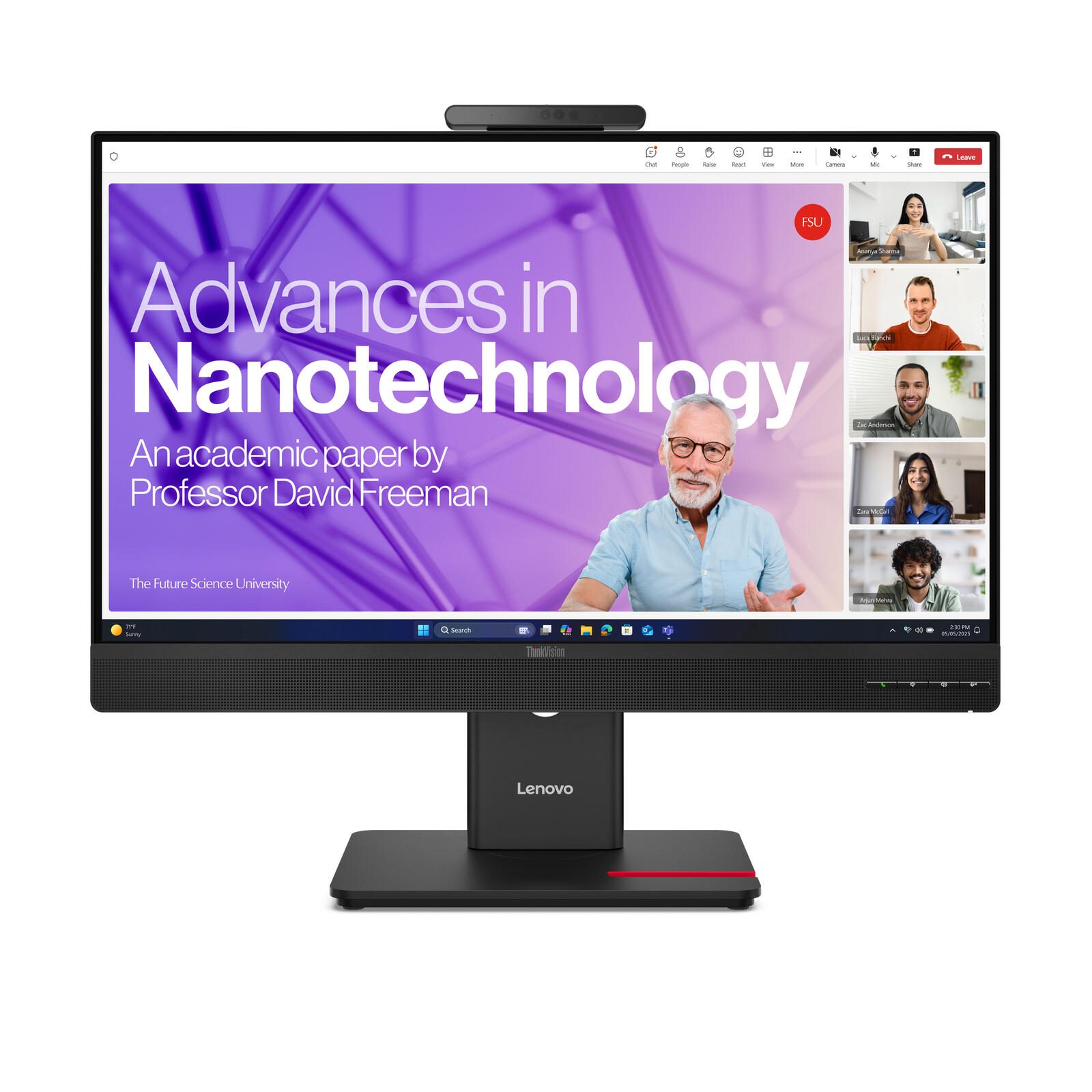 Lenovo ThinkVision T27QD-4v Écran Quad HD 68,6 cm (27") Quad HD (2560 x 1440 pixels), dalle IPS, 6 ms, 120 Hz, DisplayPort 1.4, HDMI 2.1