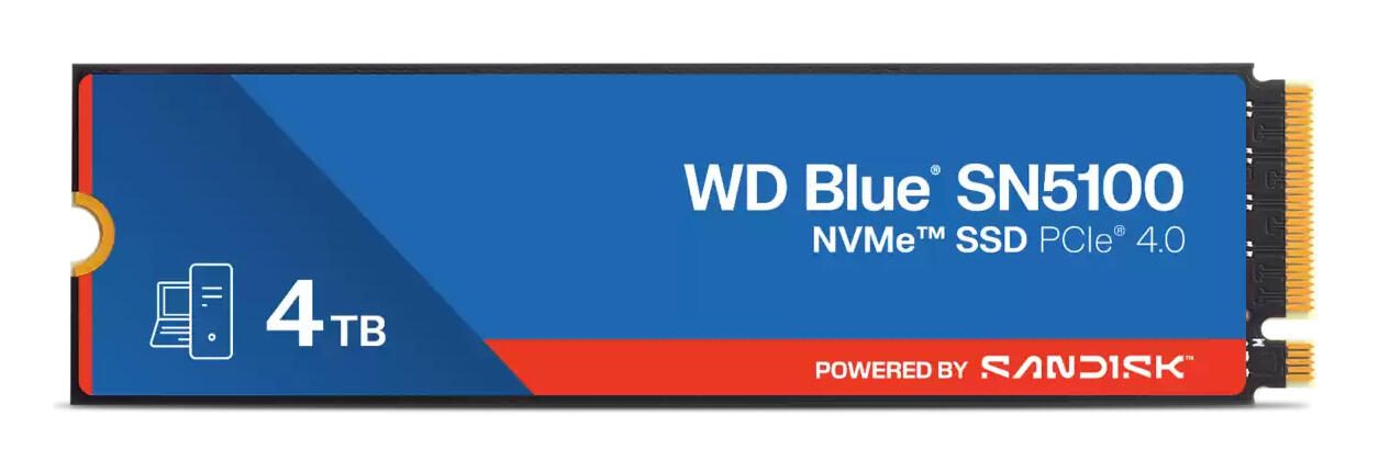 WD Blue SN5100 SSD NVMe - 4 To - M.2, PCI Express 4.0, NVMe
