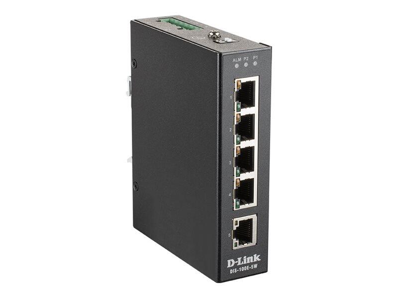 D-Link DIS-100E-5W, commutateur industriel non géré Layer 2 Fast Ethernet 5 ports