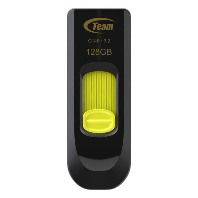 Team Group C145 Clé USB 128 Go USB Type-A 3.2 Gen 1 (3.1 Gen 1), Noir, Jaune