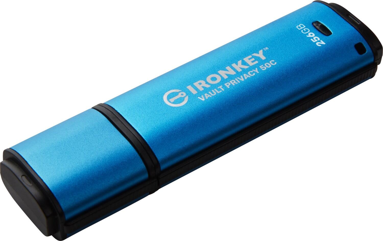 Clé USB Kingston IronKey Vault Privacy 50 - 256 Go, chiffrée, USB-C 3.0