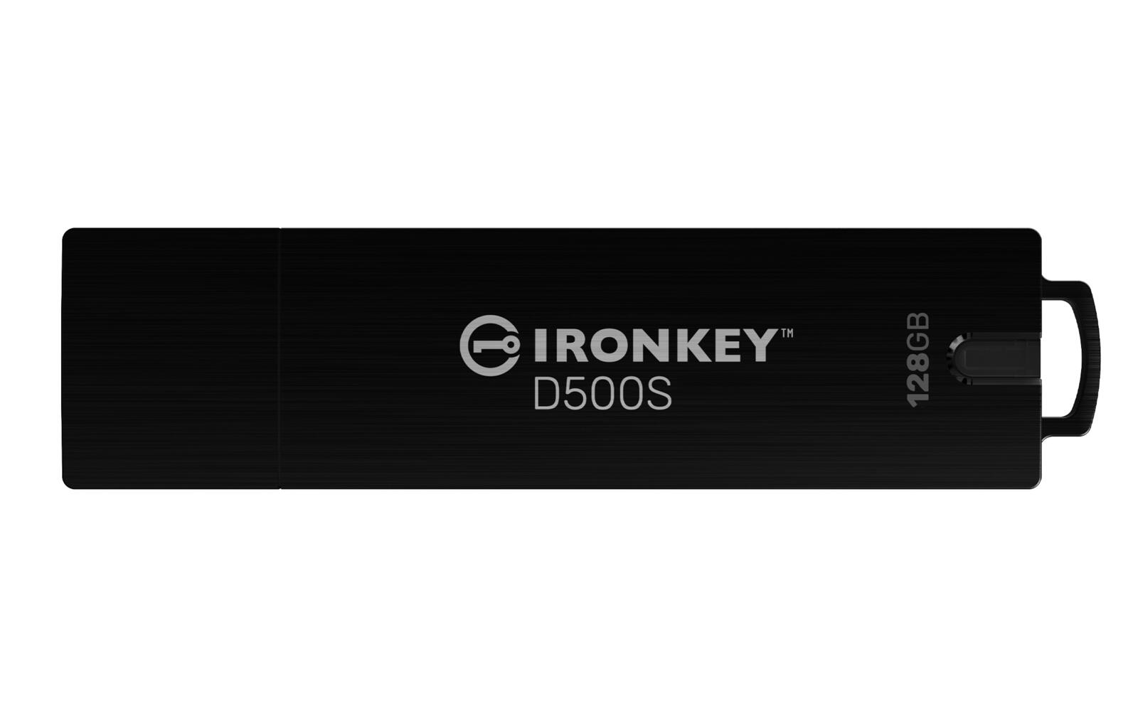 Kingston IronKey D500S Clé USB 128 Go USB Type-A 3.2 Gen 1 (3.1 Gen 1), Noir