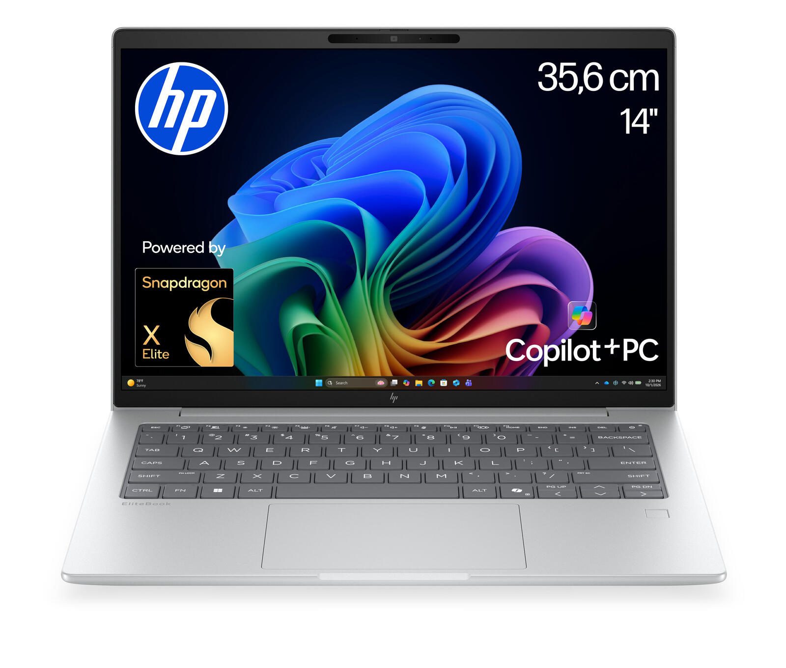 HP EliteBook 6 G2q 14 AI PC Snapdragon® X2 Elite X2E-84-100 Notebook 35,6 cm (14") 32 Go RAM, 1 To SSD, 2,5K, Win11 Pro
