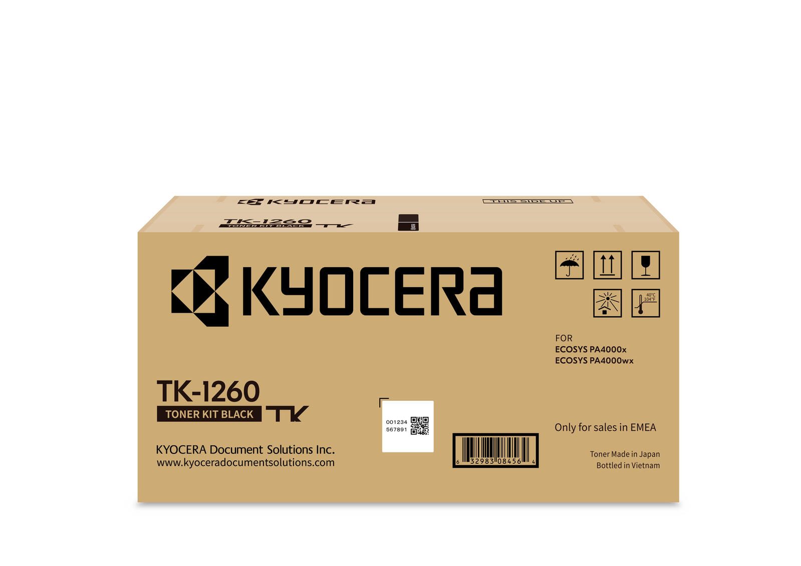 Toner Kyocera TK-1260 Original Noir 1T0C150NL0 pour PA4000x, PA4000wx