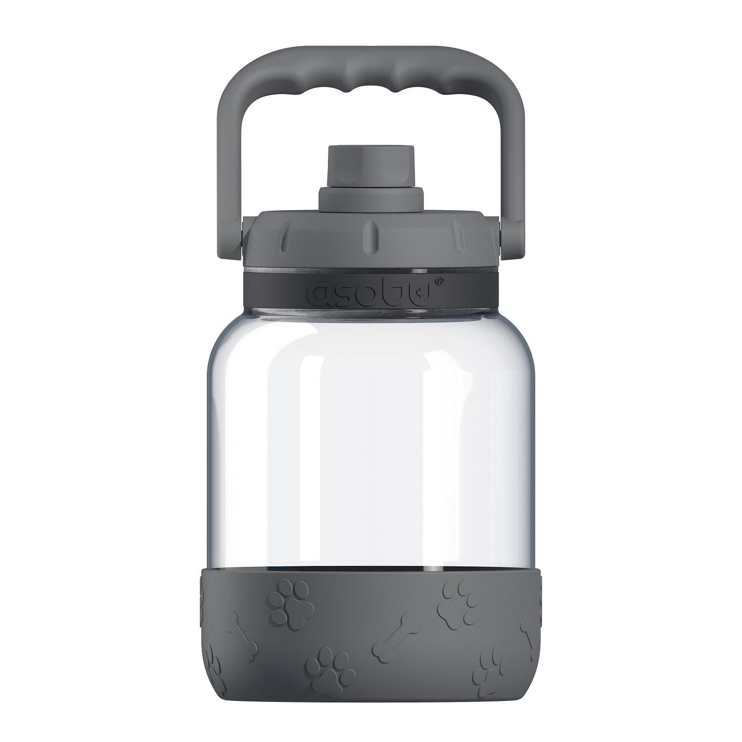 Bouteille Tritan Asobu The Barkley Dog Bowl avec gamelle pour chien - 1,5 litre - gris (TWB21 grey)
