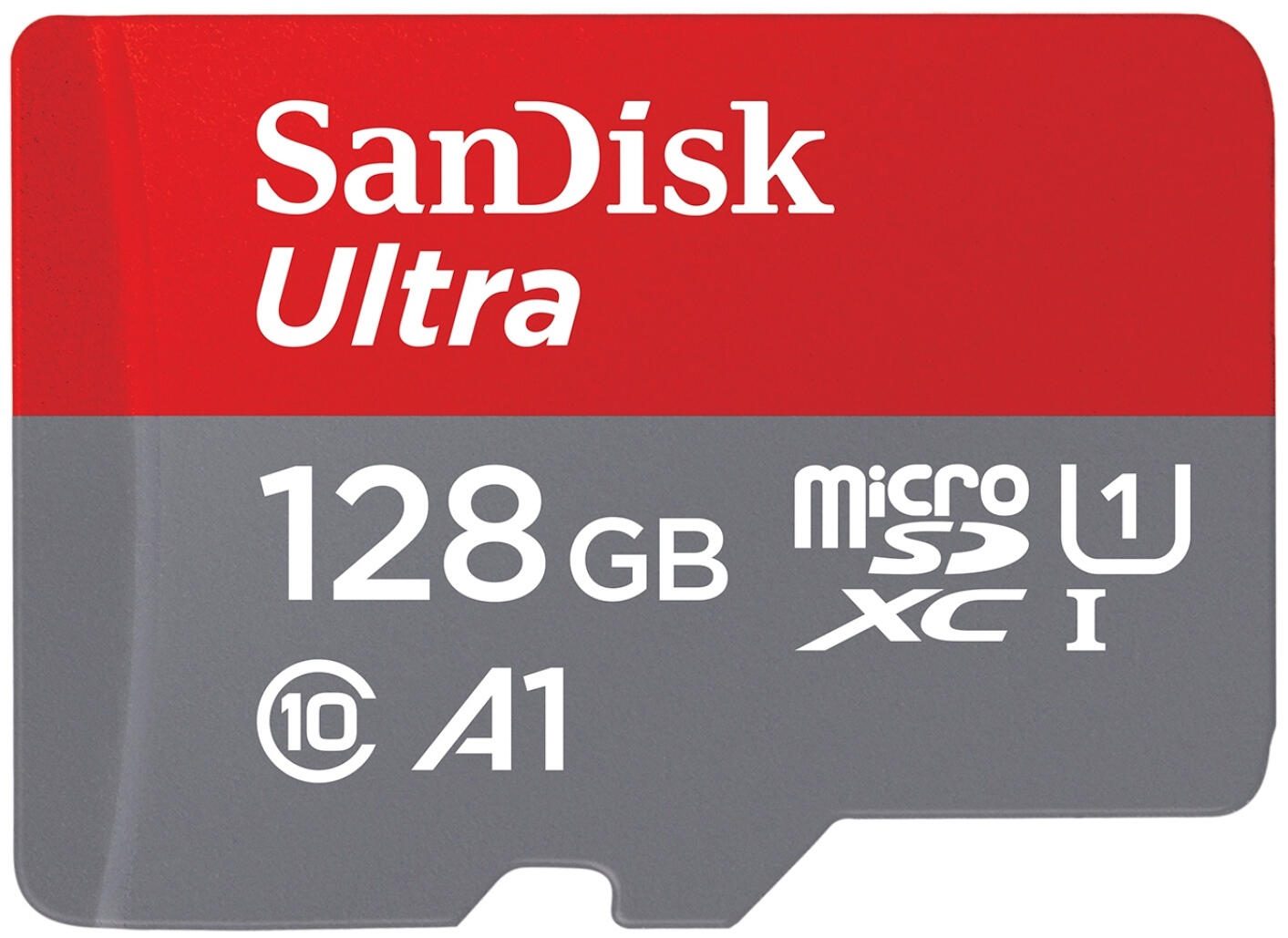 Carte microSDXC SanDisk Ultra 128 Go + adaptateur SD 140 Mo/s, A1, UHS-I, Class 10