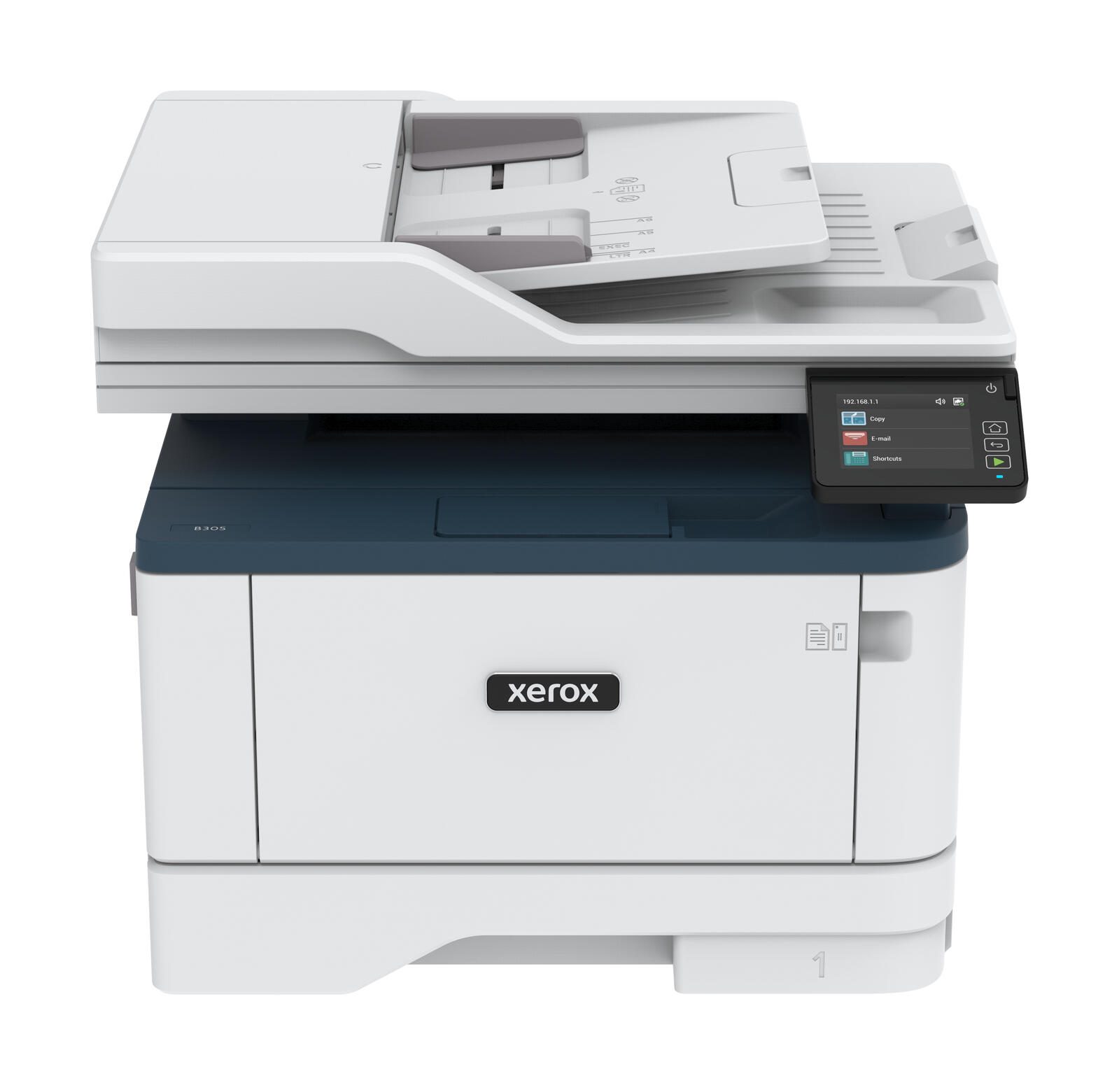 Xerox B305 Imprimante multifonction laser N&B A4, 3-en-1, imprimante, scanner, photocopieur, AirPrint, recto-verso, USB, LAN, WLAN