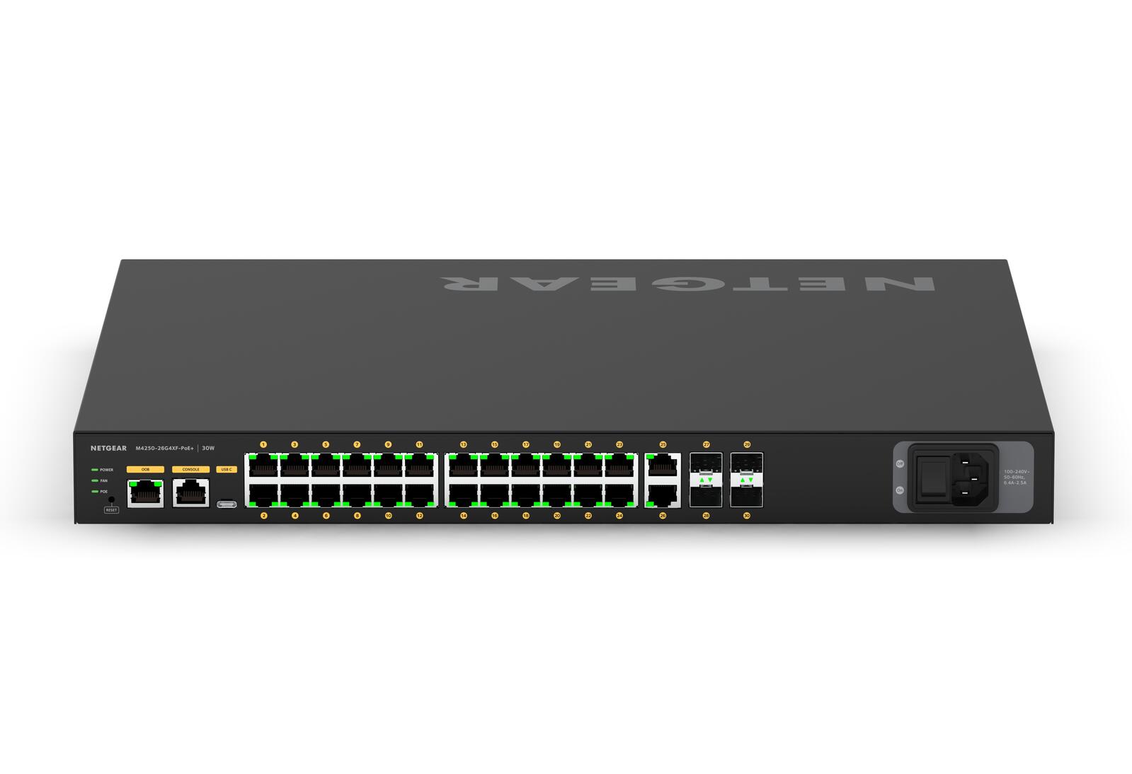 Switch géré Netgear GSM4230PX-100EUS 24x1G PoE+ 480W 2x1G et 4xSFP+