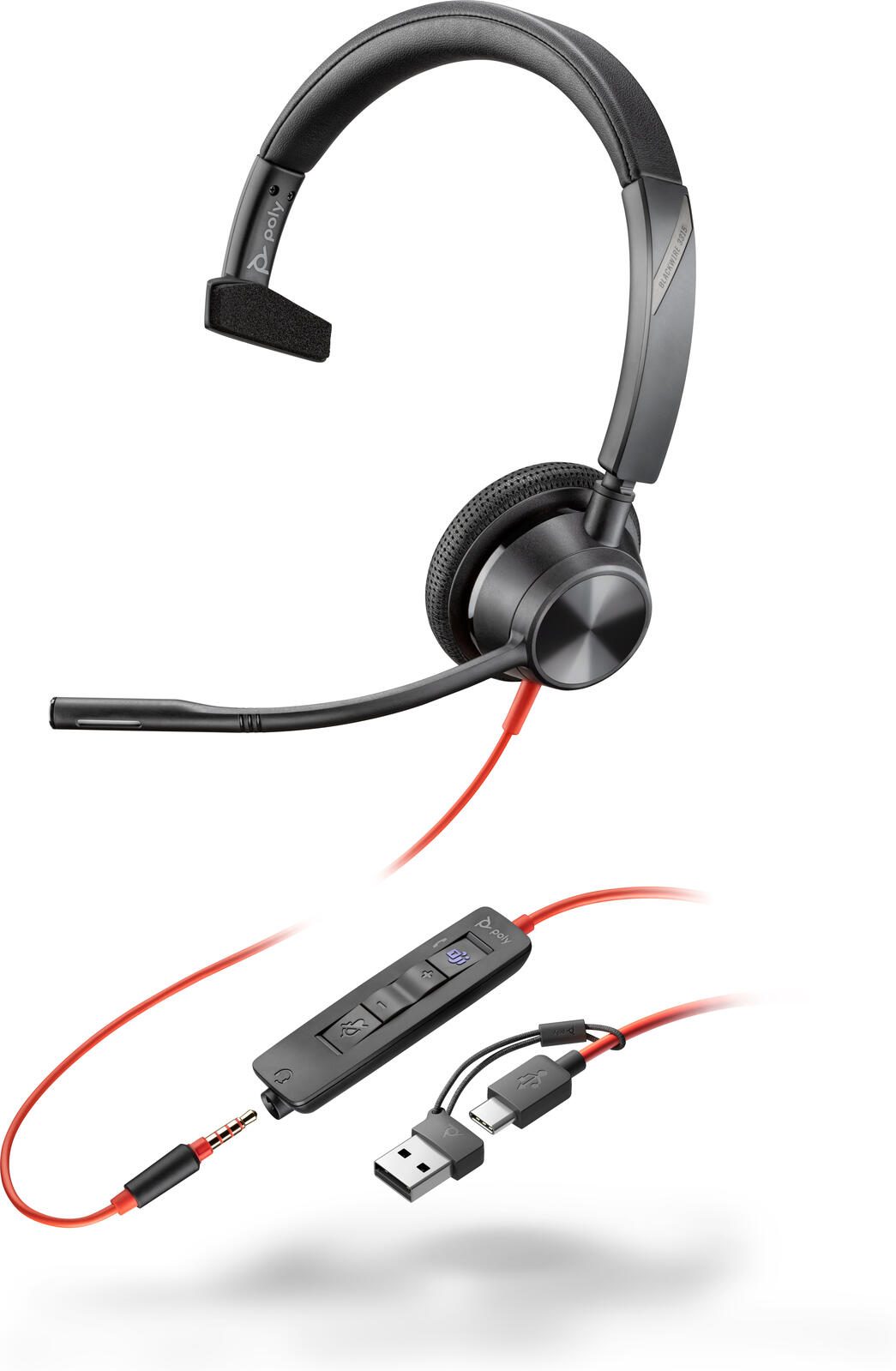 Poly Blackwire 3315 Casque monaural USB-C