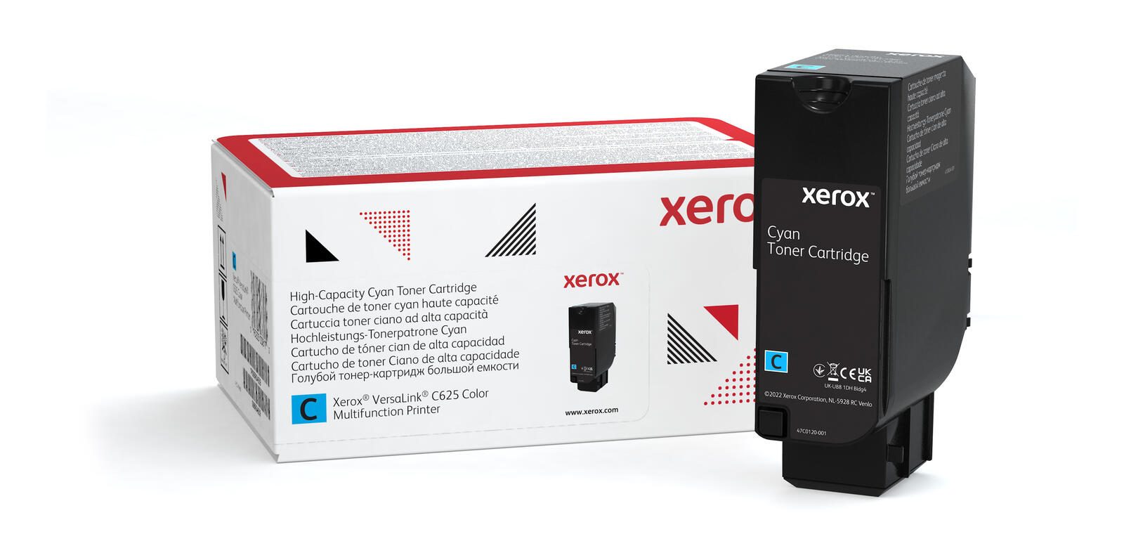 Cartouche de toner Xerox Original C625 cyan haute capacité 16 000 pages (006R04637)