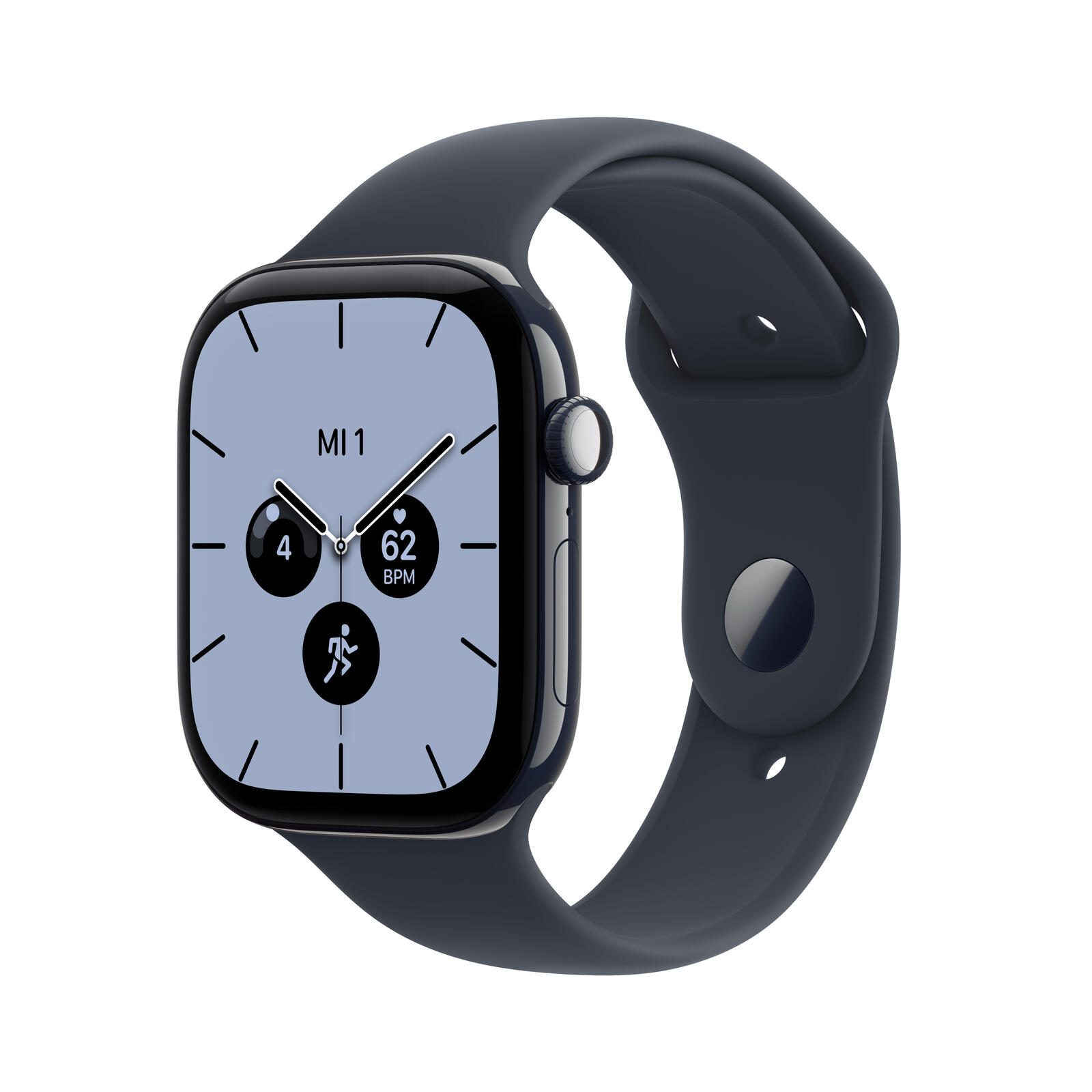 Apple Watch Series 12 Céramique (GPS + Cellular) 46 mm Bleu nuit Bracelet Sport Bleu marine M/L