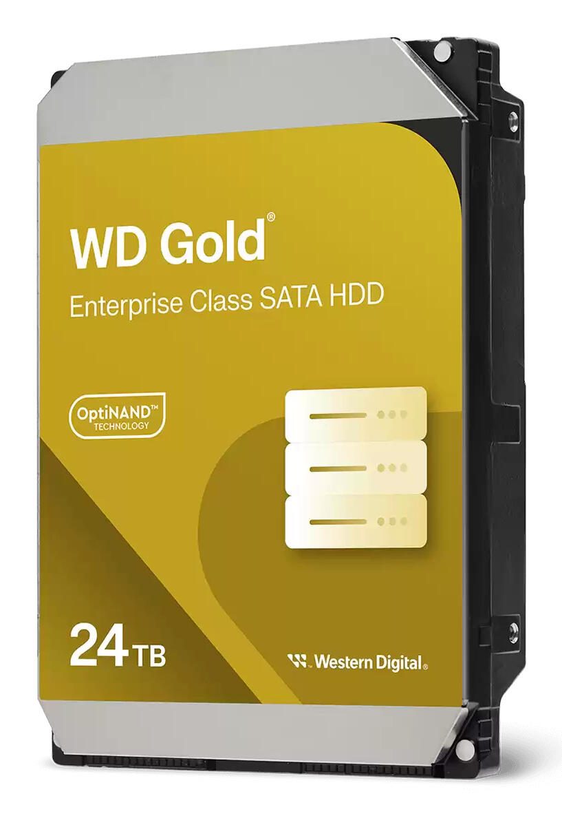 WD Gold Enterprise SATA HDD - 24 TB interne, 3,5" (8,9 cm), SATA 6 Gb/s, 7200 tr/min, 512 Mo