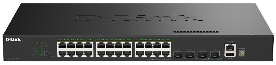 D-Link DGS-1530-28P/E, commutateur intelligent géré empilable PoE Gigabit 28 ports