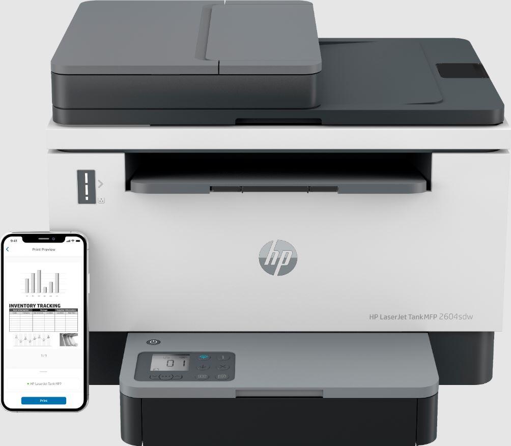 HP LaserJet Tank MFP 2604sdw - Imprimante laser monochrome multifonction A4, imprimante, USB, LAN, WLAN, AirPrint