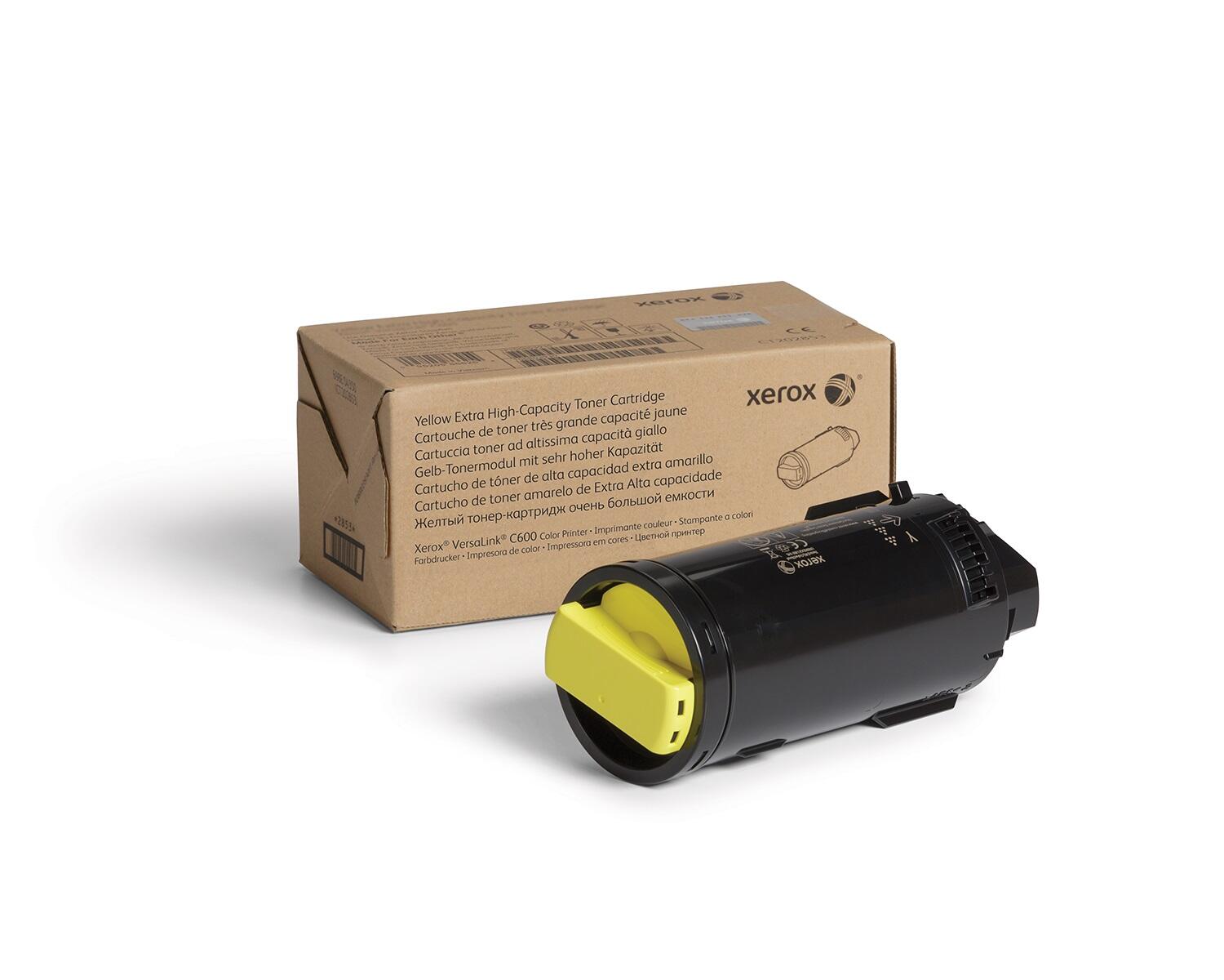 Cartouche de toner jaune Xerox Ultra-Haute Capacité jusqu'à 16 800 pages pour VersaLink C600 (106R03922)