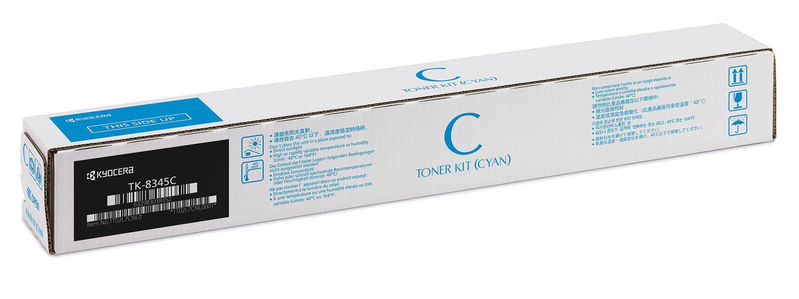 Cartouche de toner cyan Kyocera Original TK-8345C (1T02L7CNL0)