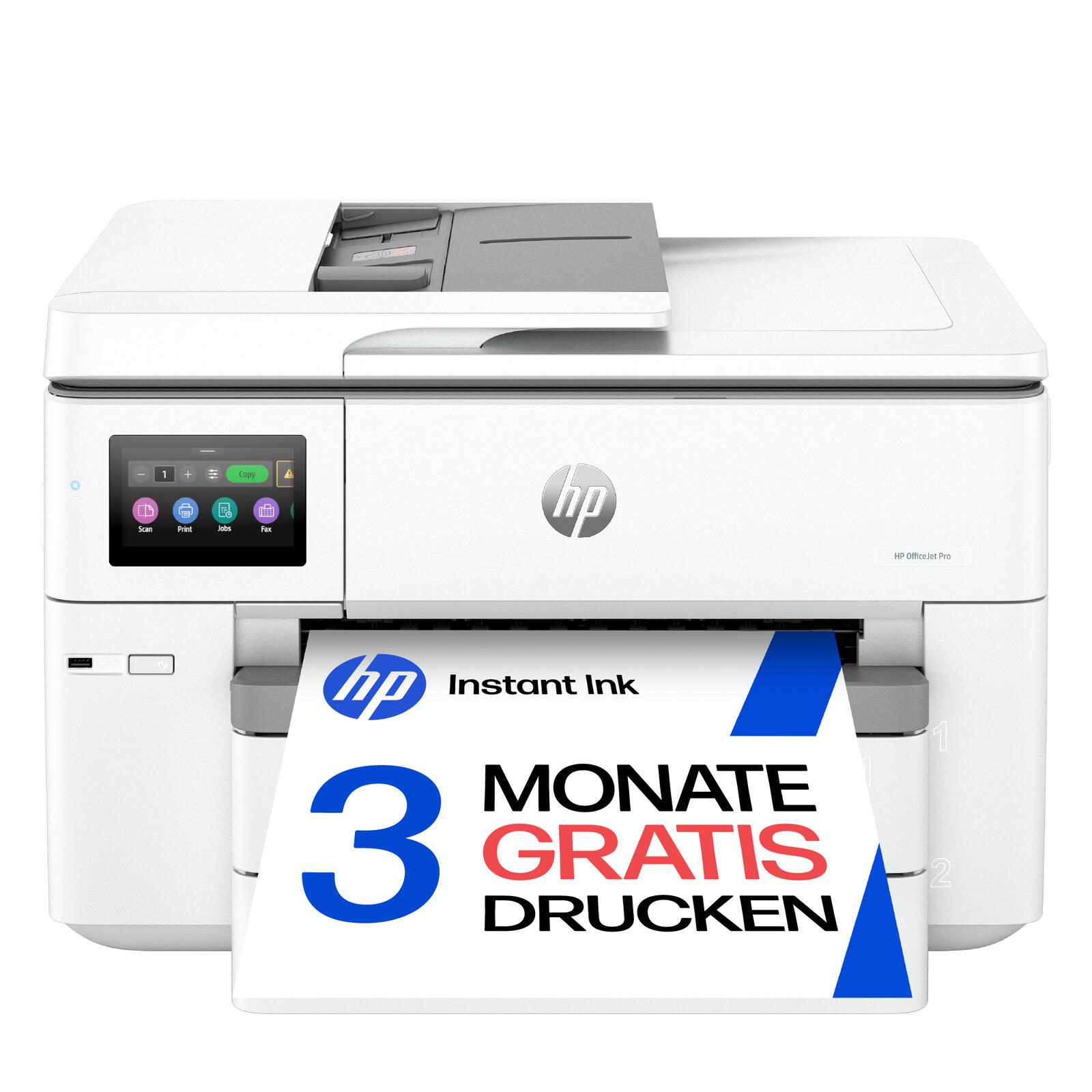 HP OfficeJet Pro 9730e Imprimante multifonction jet d'encre A3, 3 en 1, imprimante, scanner, photocopieur, USB, LAN, Wi-Fi, duplex