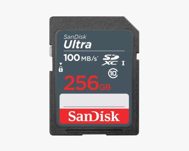 Carte mémoire SanDisk Ultra SDXC 256 Go 100 Mo/s - Classe UHS 1