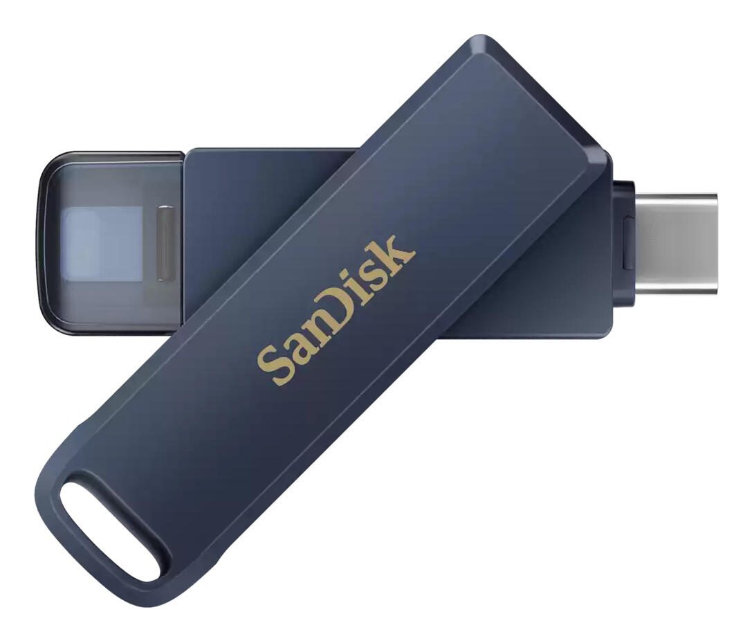 SanDisk Phone Drive 256 Go Métallique SkyUSB Type-C / Lightning, USB 3.2 Gen 1