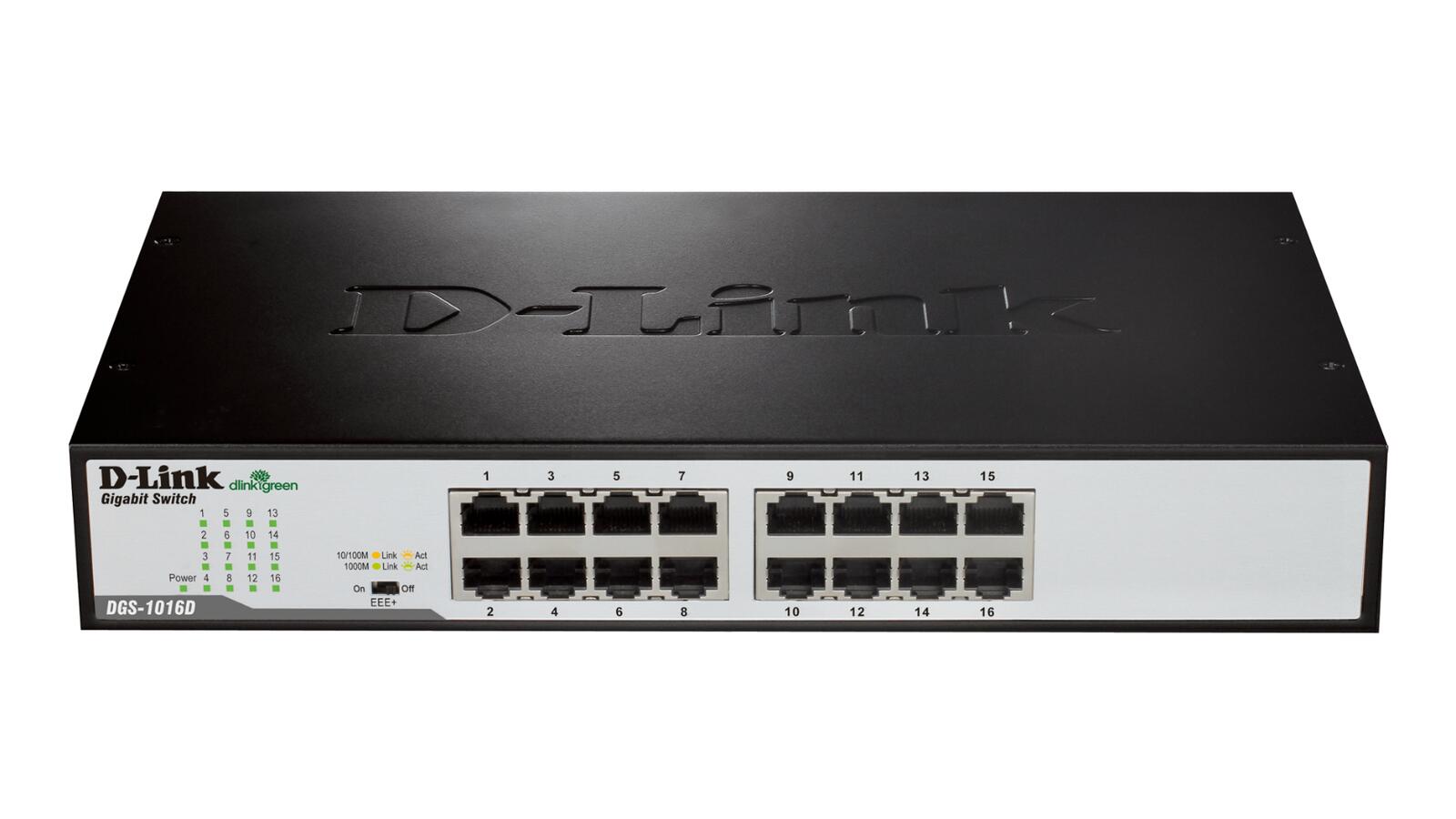 Commutateur Gigabit non géré D-Link DGS-1016D/E, 16 ports