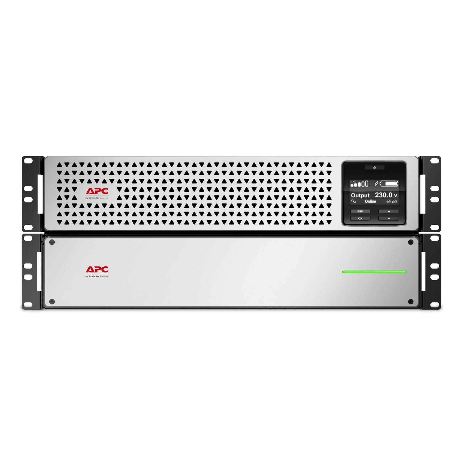 APC Smart-UPS 3000 VA, LCD, 4U, 230V (SRTL3000RM4UXLI-NC) avec abonnement 1 an de Secure Network Management Card