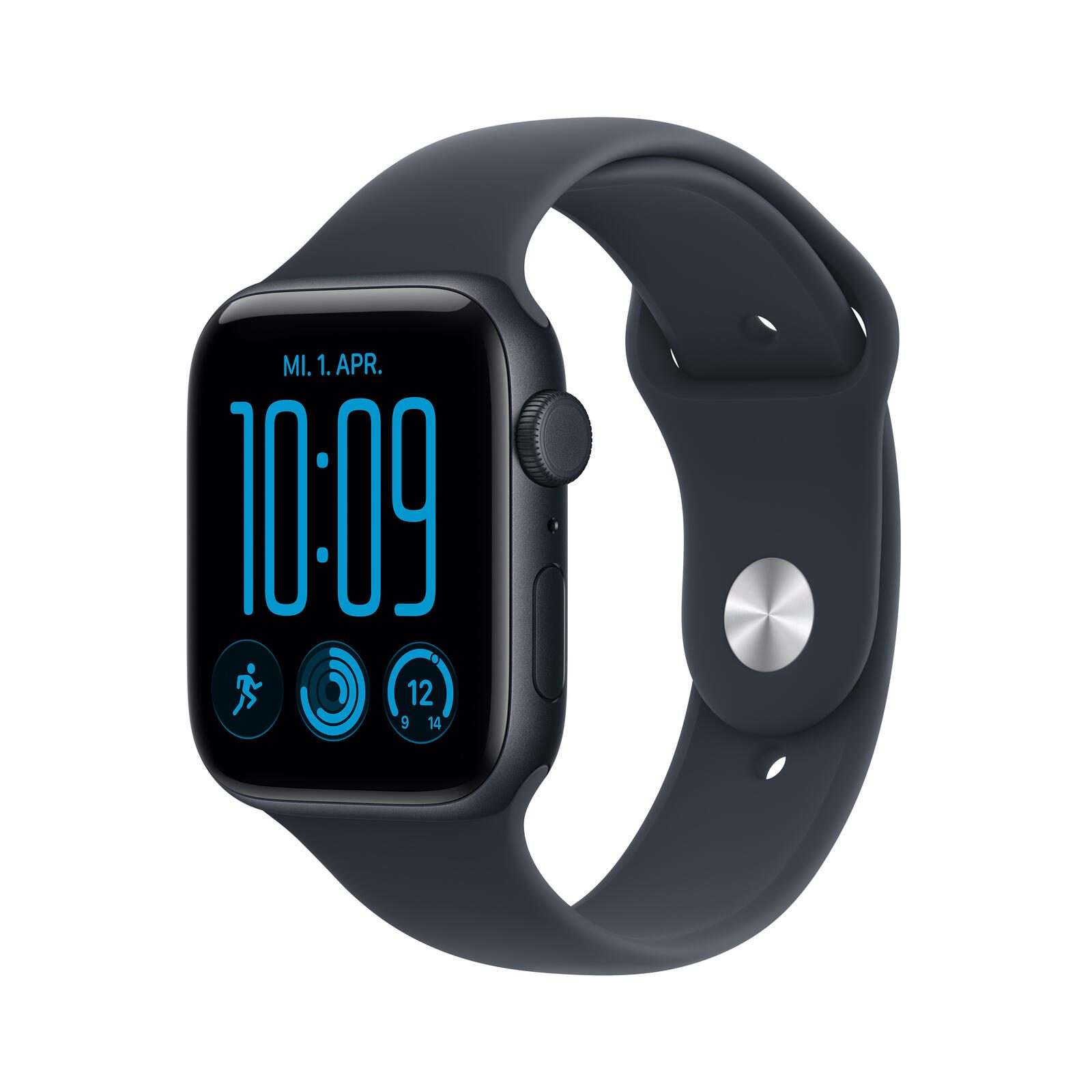 Apple Watch SE 3 Aluminium (GPS + Cellular) 44 mm Midnight - Bracelet Sport Navy S/M