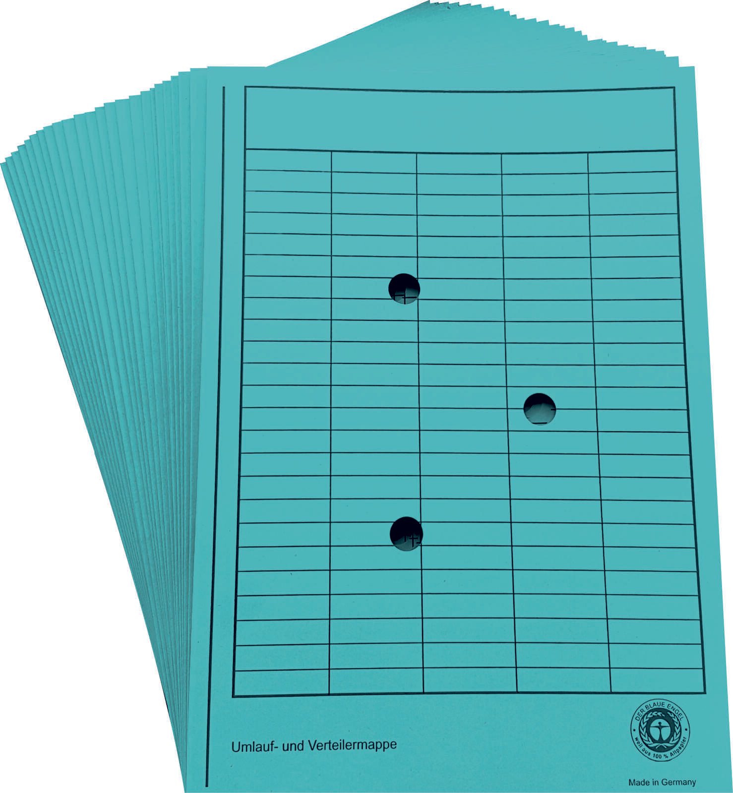 Chemises de classement Wekre DIN A4 bleu clair, 25 unités - 1 boîte = 25 unités