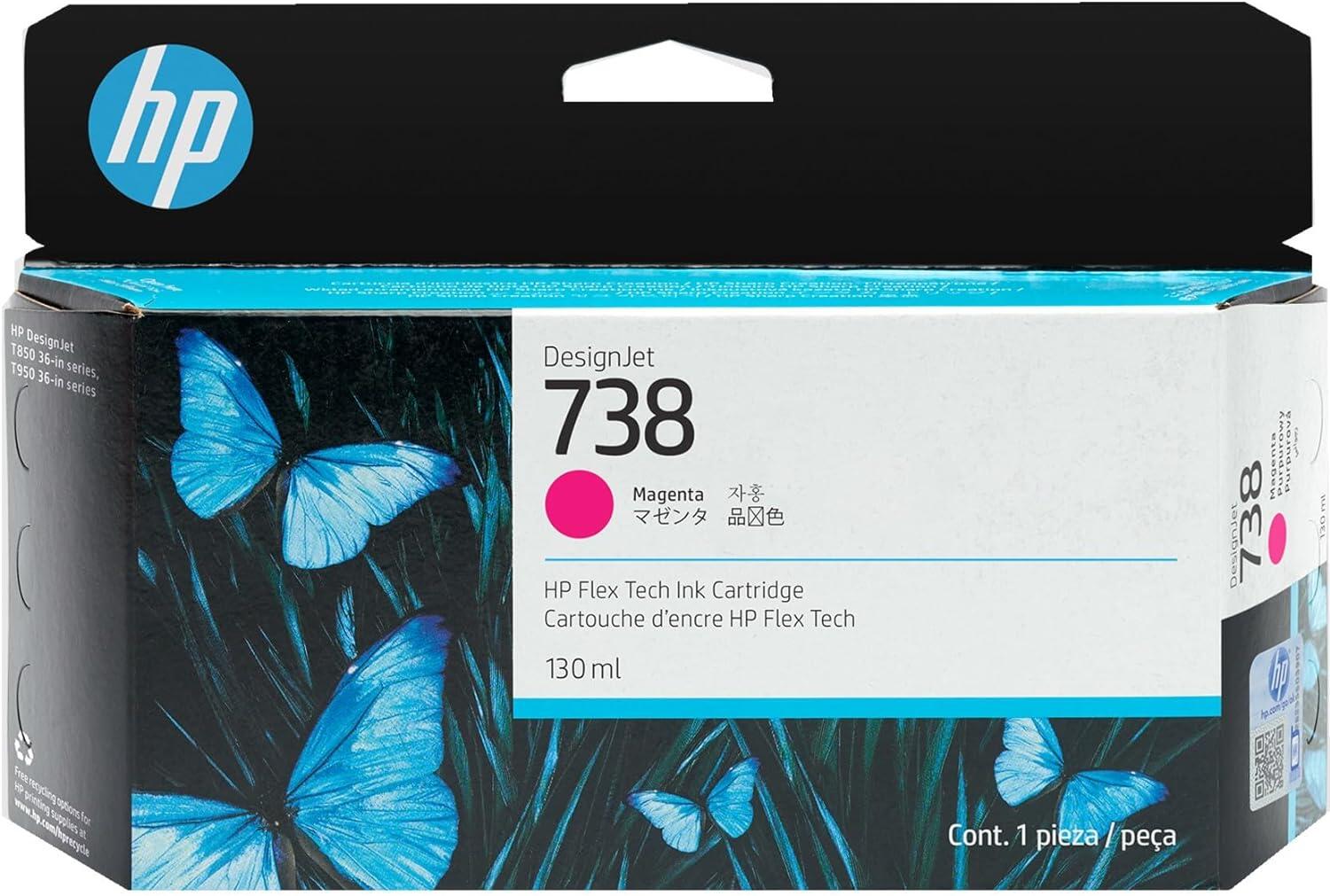 Cartouche d'encre originale HP 738 - magenta 130 ml (498N6A)