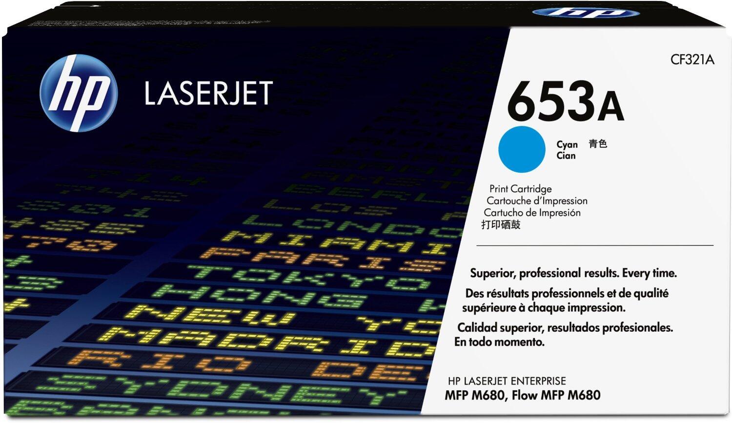 Cartouche de toner cyan HP Original 653A 16 500 pages (CF321A)