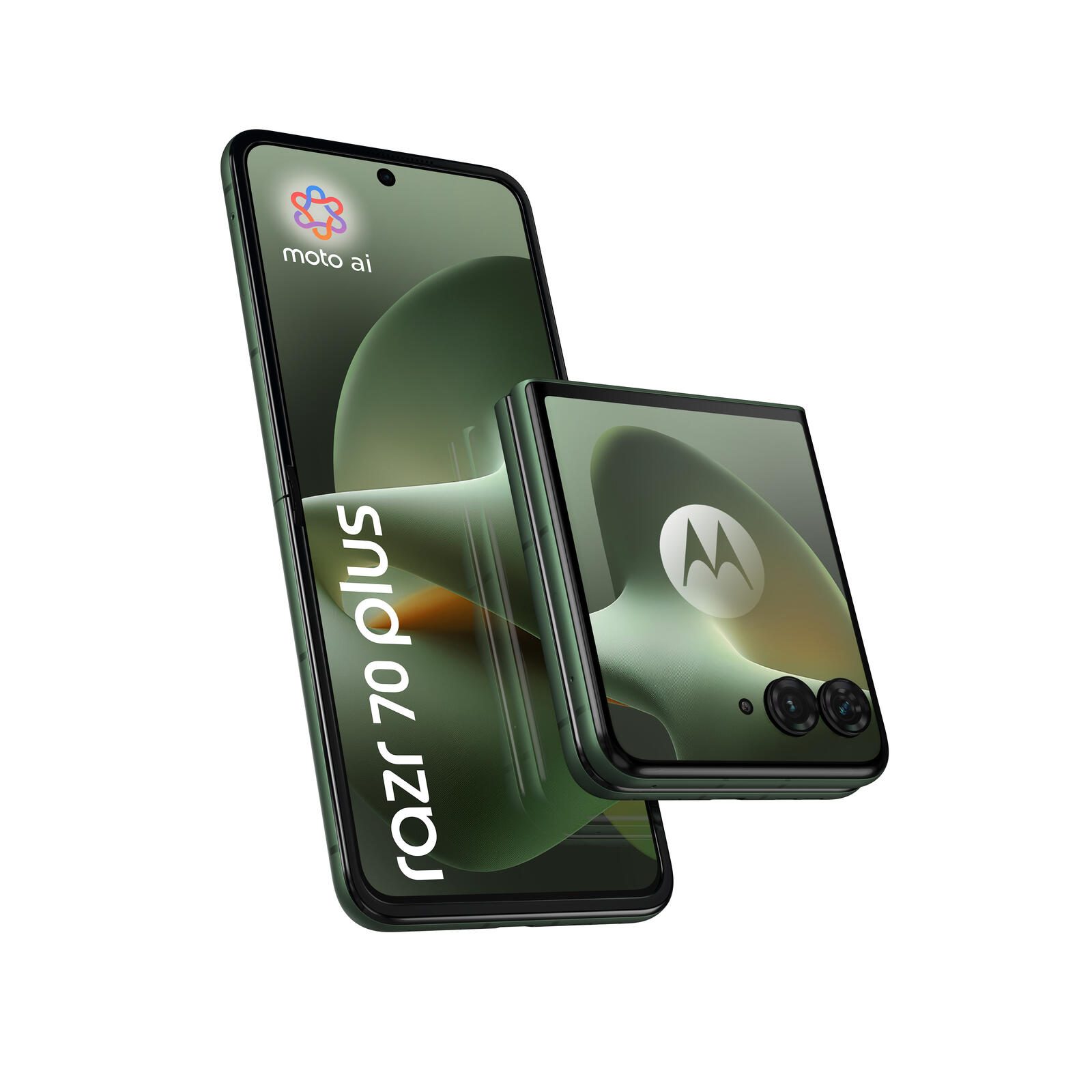 Motorola razr 70 Plus - Smartphone 5G 12 Go/512 Go - PANTONE Mountain View - Dual SIM, écran OLED, 2640 x 1080 pixels, 165 Hz