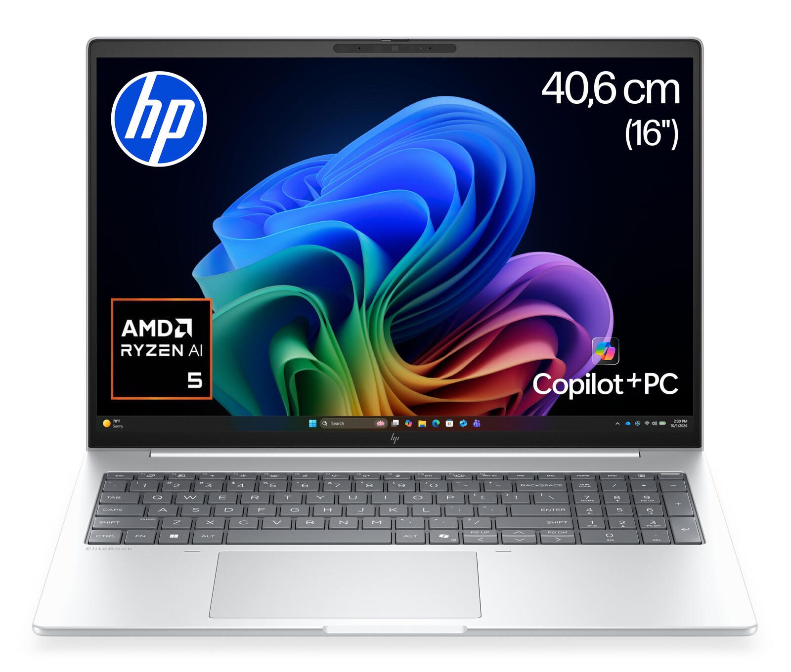 HP EliteBook 8 G2a AMD Ryzen™ AI 5 435 Notebook Next Gen AI PC 40,6 cm (16") 16 Go RAM, 512 Go SSD, WUXGA, AMD Radeon™ 840M, Win11 Pro