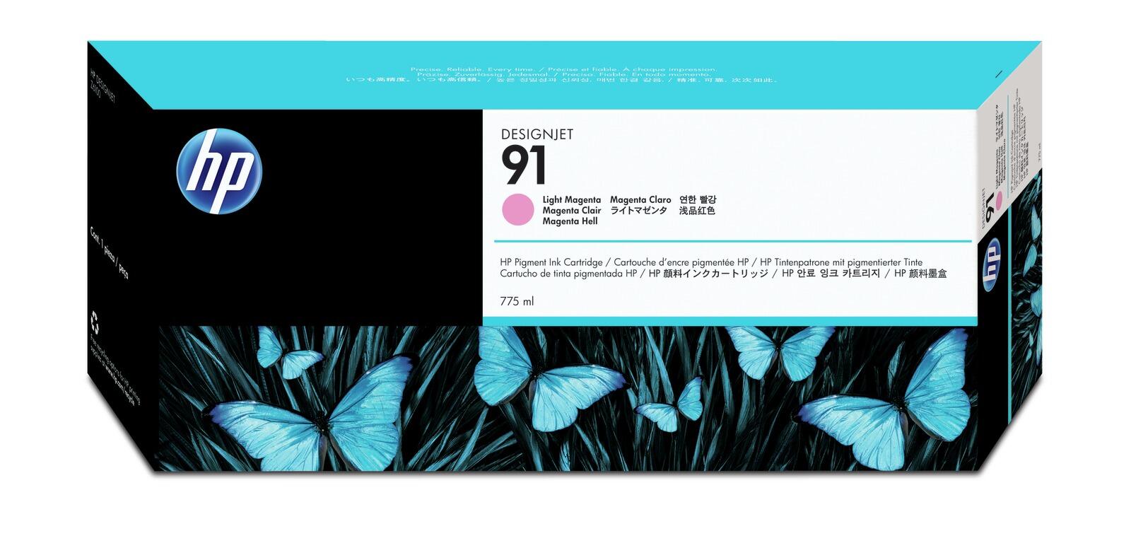 Cartouche HP Original 91 magenta clair 775 ml (C9471A)