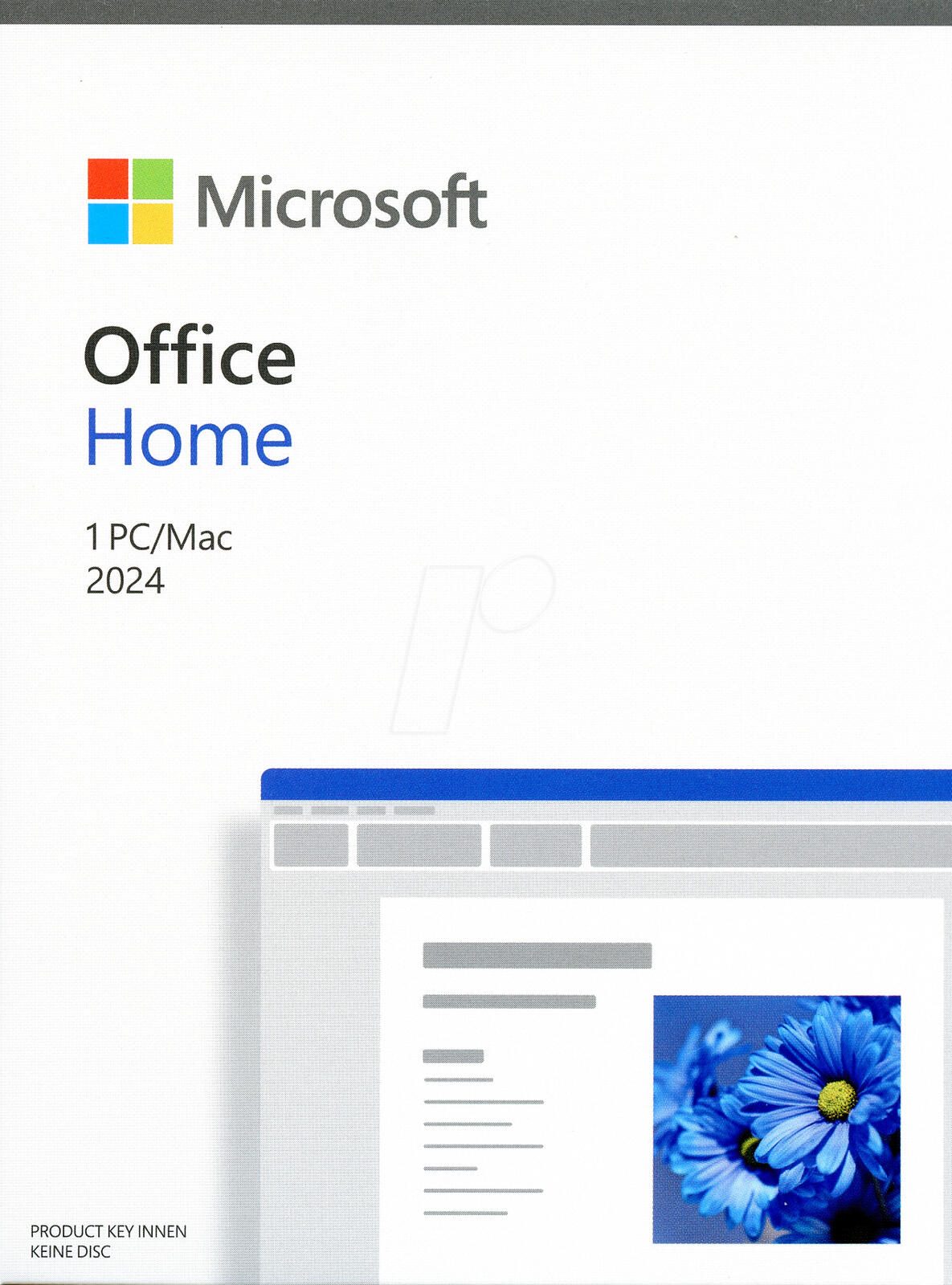 Microsoft Office Home 2024 Pack Office Version complète (PKC)