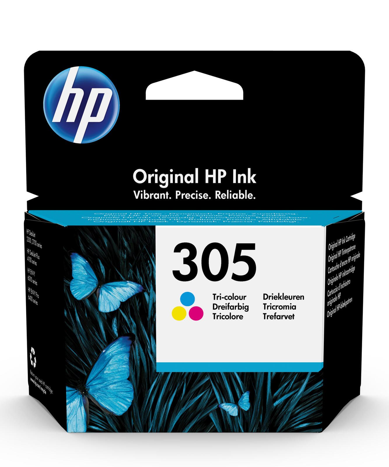 Cartouche d'encre originale HP 305 - cyan, magenta, jaune (3YM60AE)