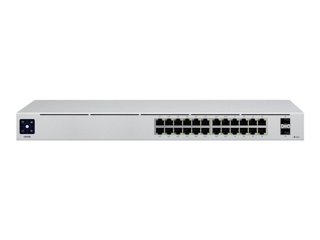 Switch Ubiquiti USW-24-POE UniFi - 24 ports Gigabit Ethernet avec 2 ports SFP 95W PoE - Montage en rack 1U