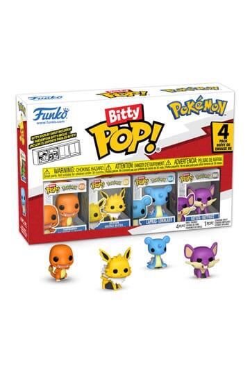 Funko Pop! Games Figurenset Bitty Pop Pokémon Série 2 - Pack de 4 (Glumanda + Blitza + Lapras + Rattfratz)