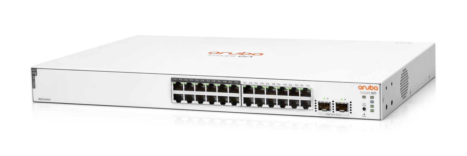 HPE Networking Instant On 1830 24G 12p PoE 2SFP 195W Switch Classe 4 EU 24 ports RJ-45 10/100/1000 JL813A